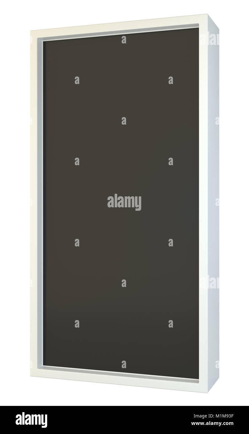 Stand publicité bannière. 3d illustration. Borne d'affichage publicitaire stand Banque D'Images