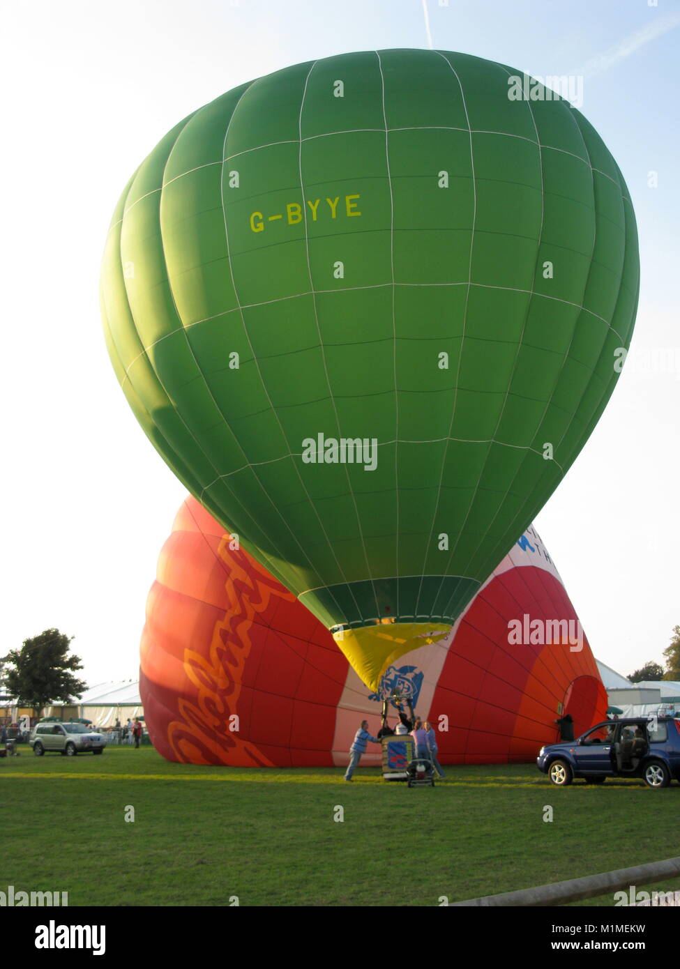 Comté de spectacle, Festival de montgolfières, Newbury, Angleterre Banque D'Images