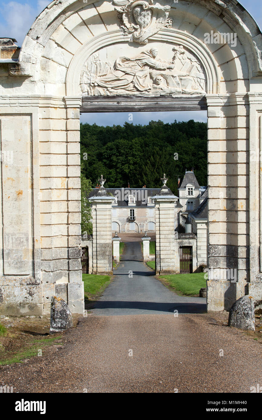 Chartreuse du Liget - Cartusian monastère fondé par le roi Henri II Plantagenêt Vallée de la Loire, France Banque D'Images