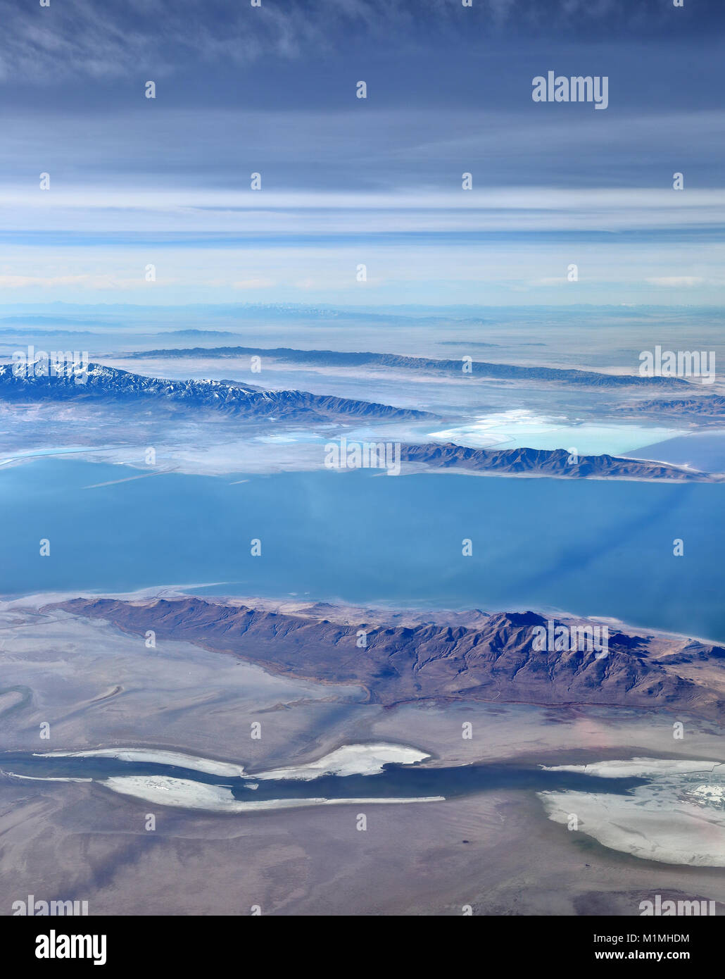 Le paysage d'un autre monde du Grand Lac Salé en Utah Banque D'Images