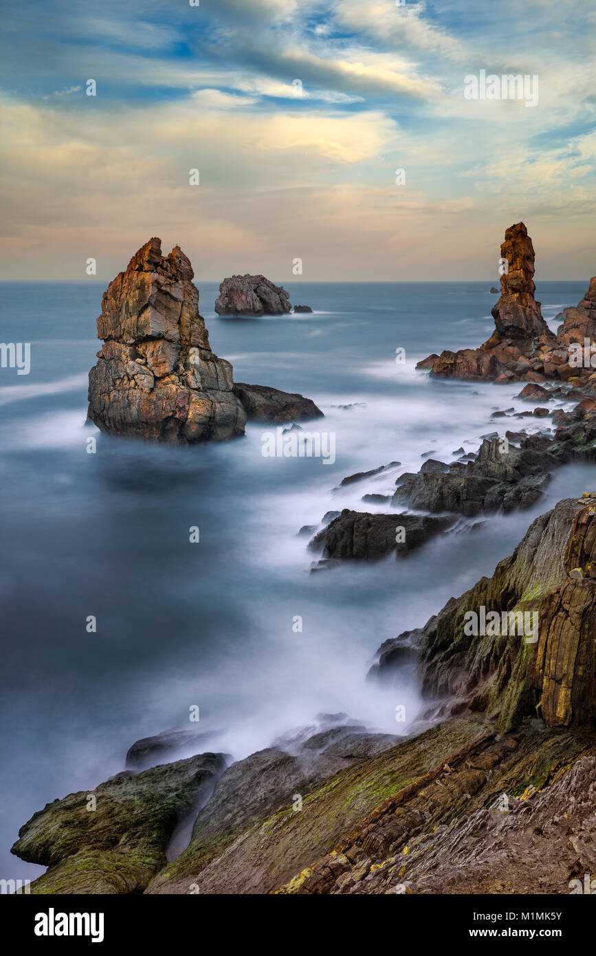 L'Urros de Liencres, Cantabrie, Espagne Banque D'Images