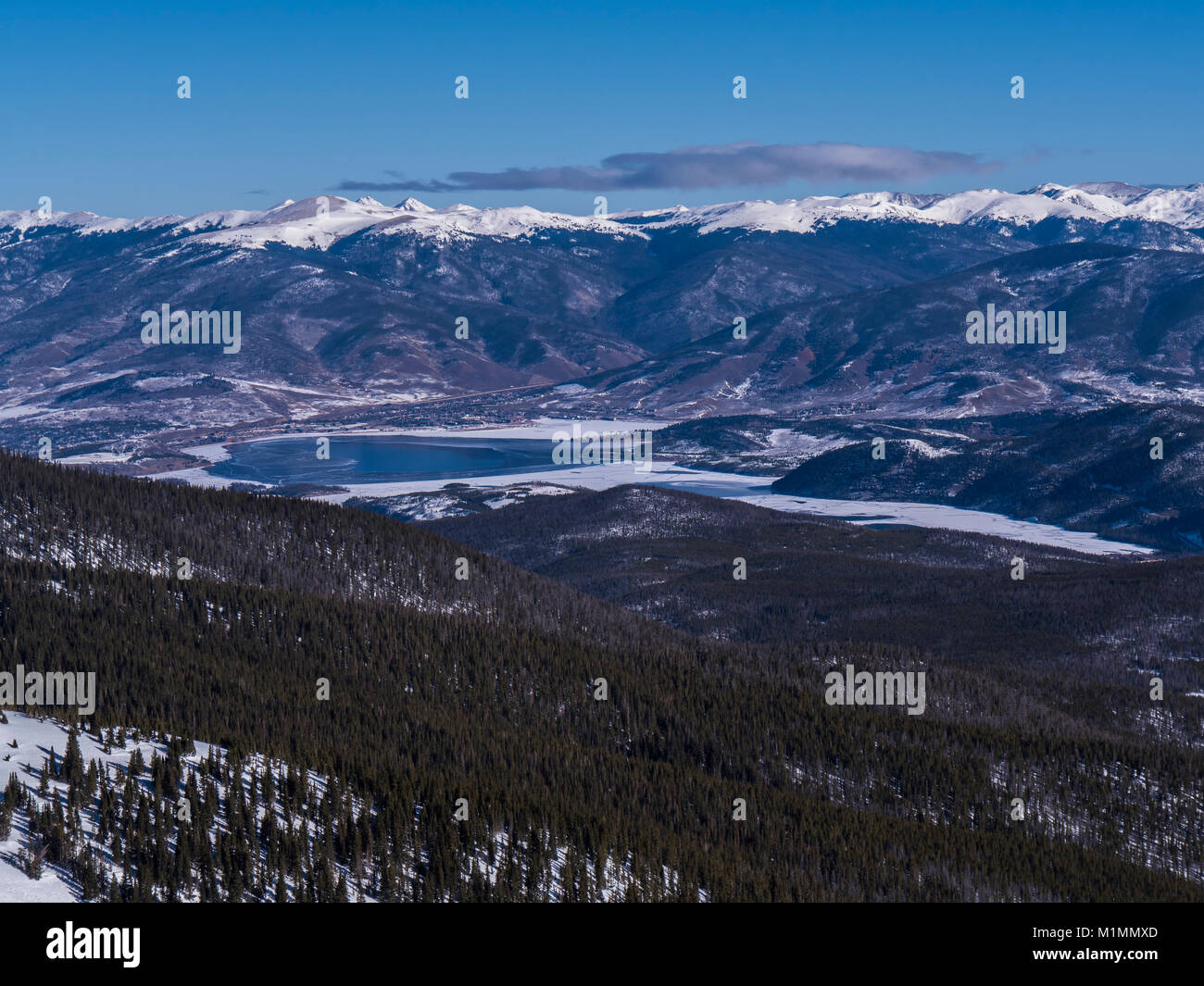 Du haut du réservoir Dillon 6 PIC, station de ski de Breckenridge, Breckenridge, Colorado. Banque D'Images