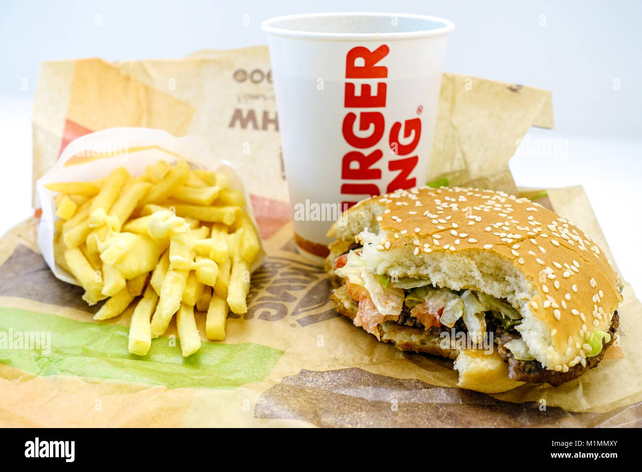 Burger King Whopper meal Photo Stock Alamy