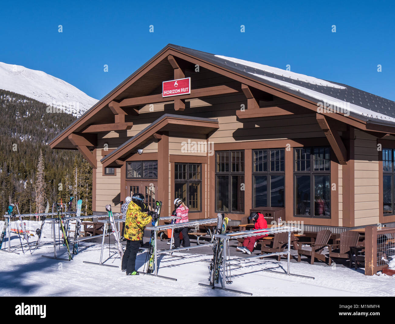 Horizon Hut à la base du pic 6, Station de Ski de Breckenridge, Breckenridge, Colorado. Banque D'Images