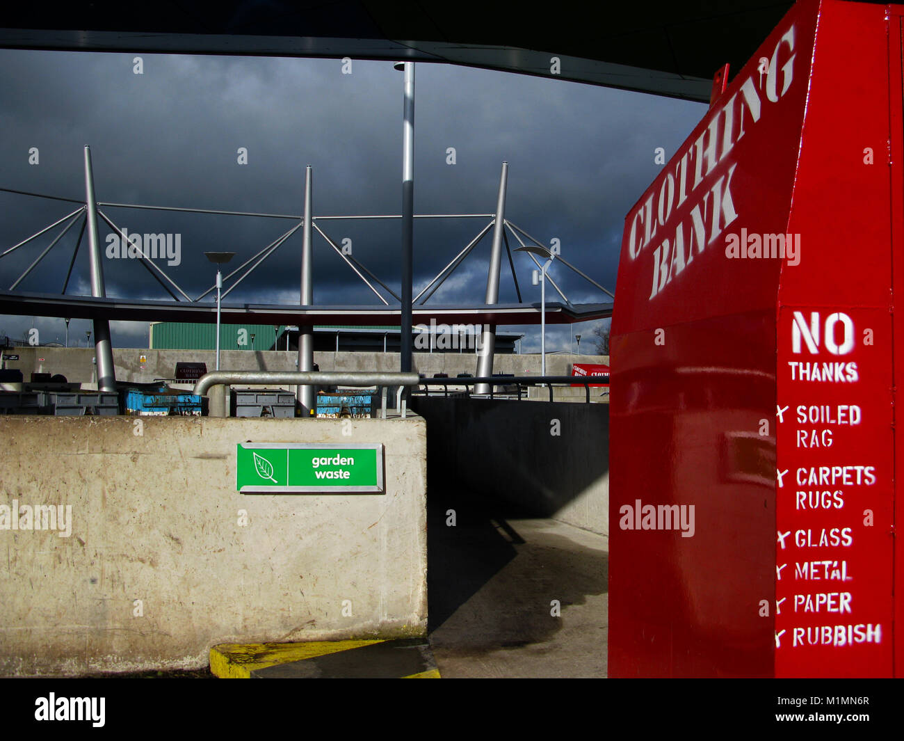 Centre de recyclage et de refuser, Bangor, Irlande du Nord, Royaume-Uni Banque D'Images