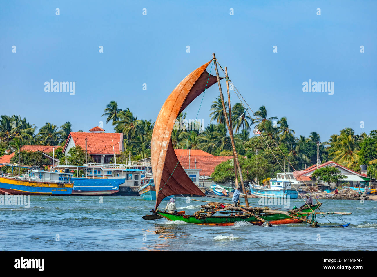 Negombo Beach, Oruwa, Colombo, Province de l'Ouest, au Sri Lanka, en Asie Banque D'Images