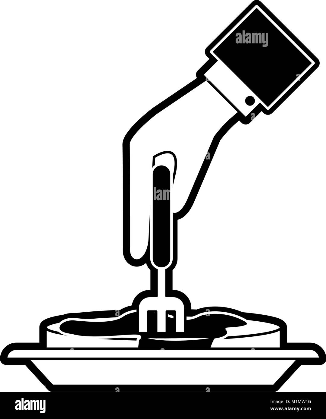 Le petit déjeuner de crêpes Illustration de Vecteur