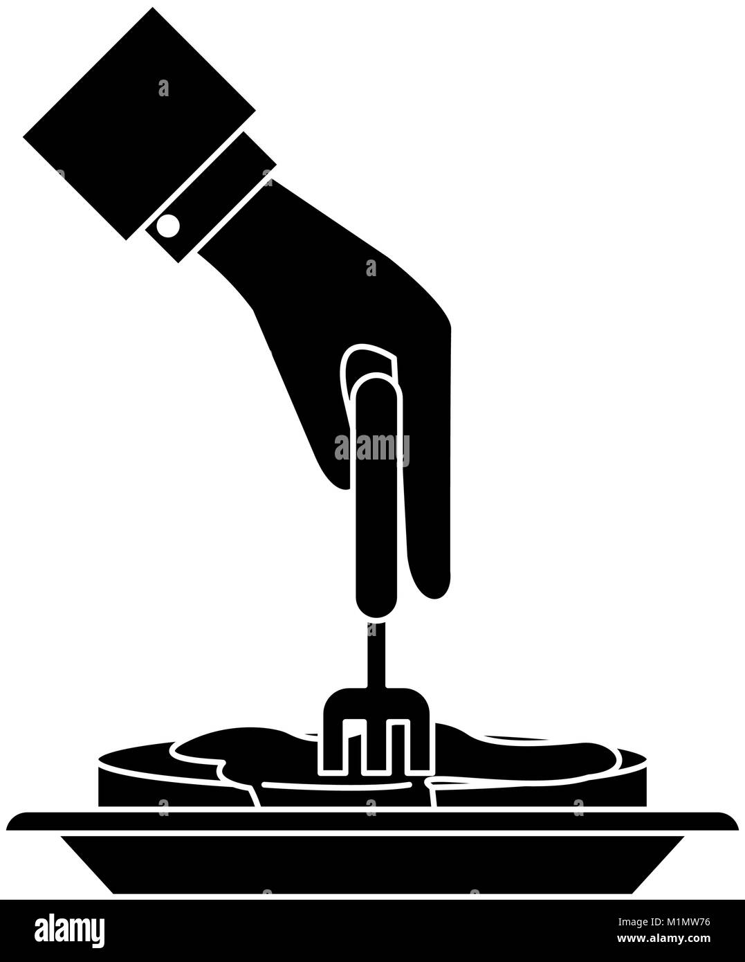 Le petit déjeuner de crêpes Illustration de Vecteur