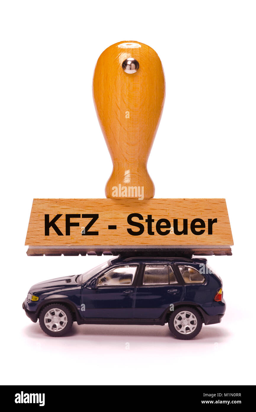 Stempel beschriftet mit KFZ-Steuer Banque D'Images