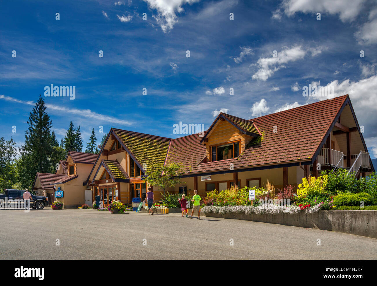 Halcyon Hot Springs Resort and Spa, au lac Upper Arrow près de Nakusp, région de West Kootenay, Colombie-Britannique, Canada Banque D'Images