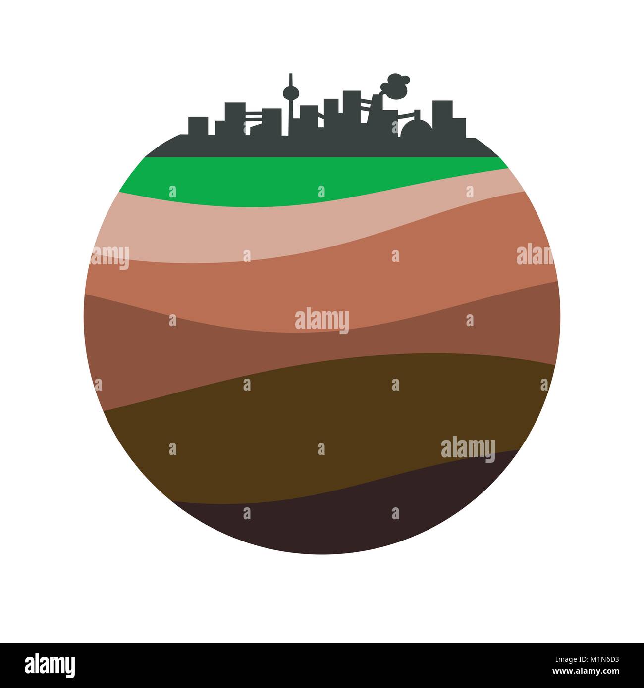 Couches de la terre. Illustration de Vecteur
