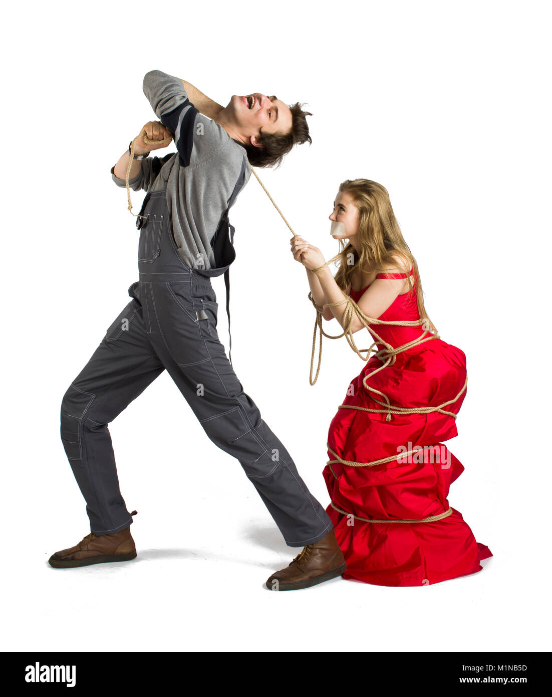 Concept de mesalliance et l'inégalité de match. Banque D'Images