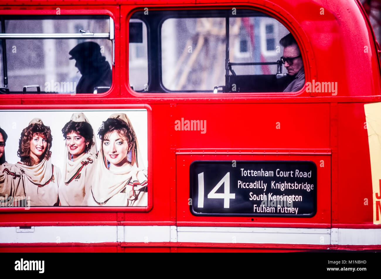 Le bus numéro 14 dans Londres. ventrale Banque D'Images