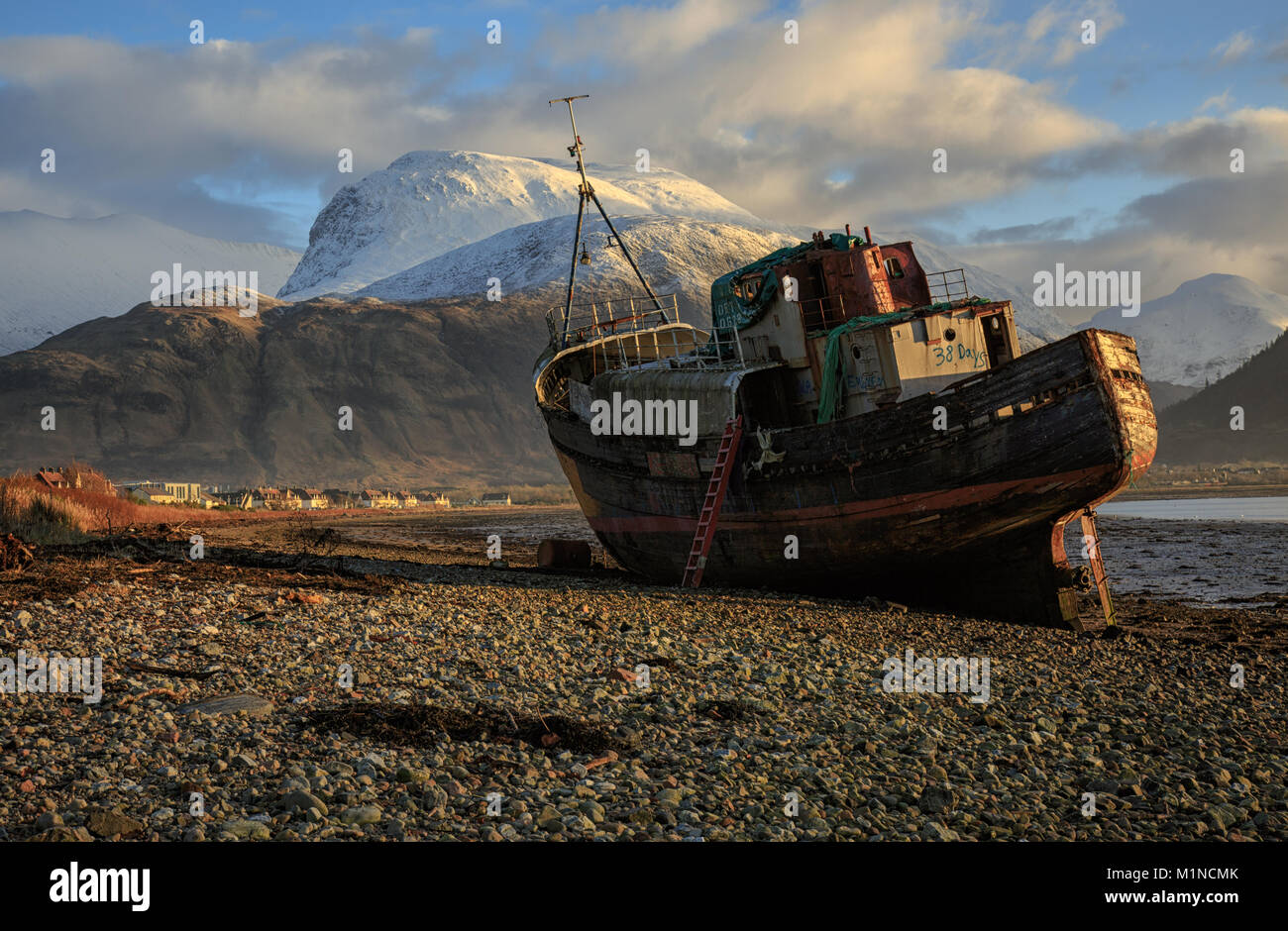 Le Ben Nevis de Caol près de Fort William, Écosse Banque D'Images