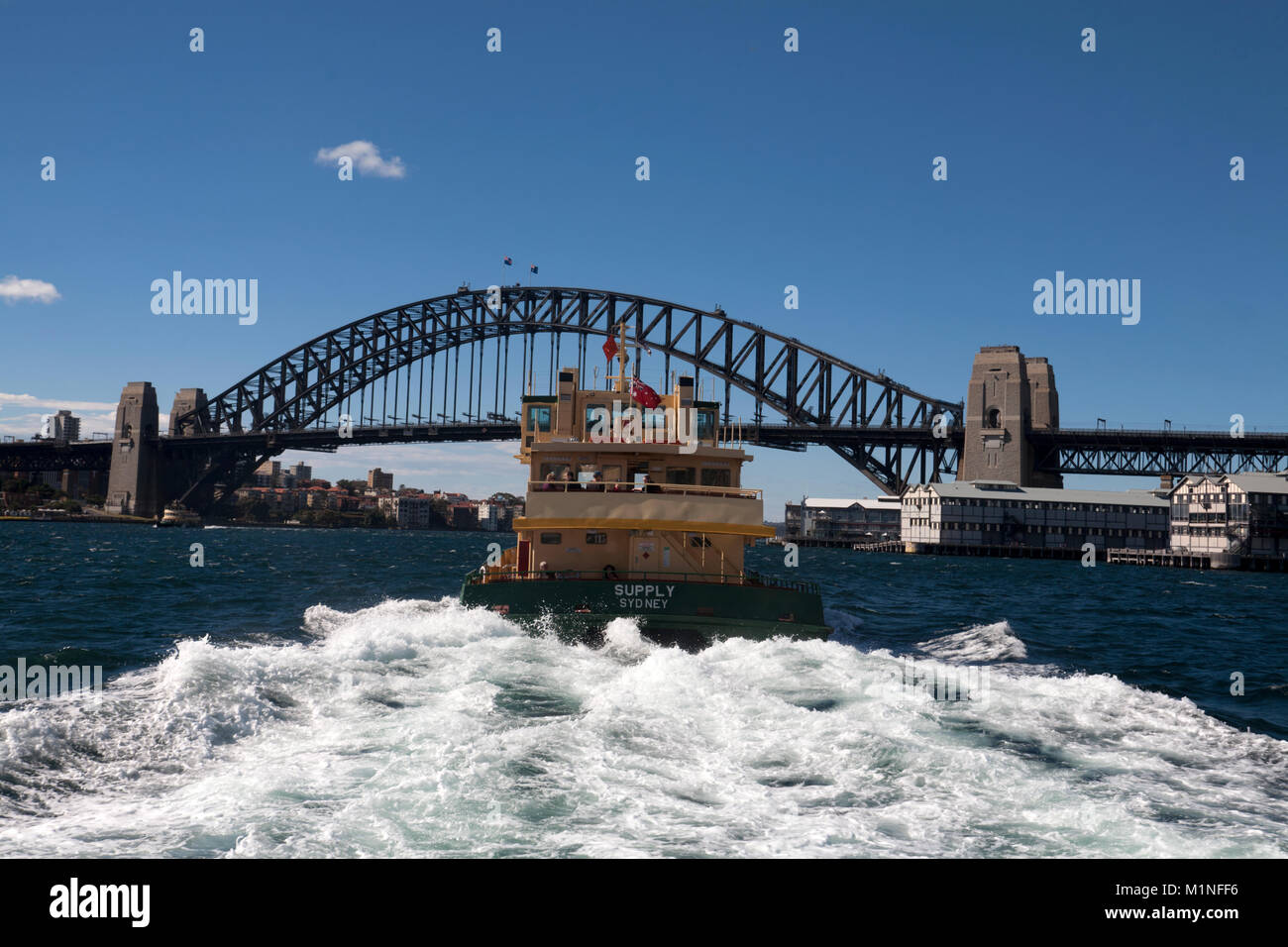 Ferry Port de Sydney Harbour Bridge de Sydney New South Wales australie Banque D'Images