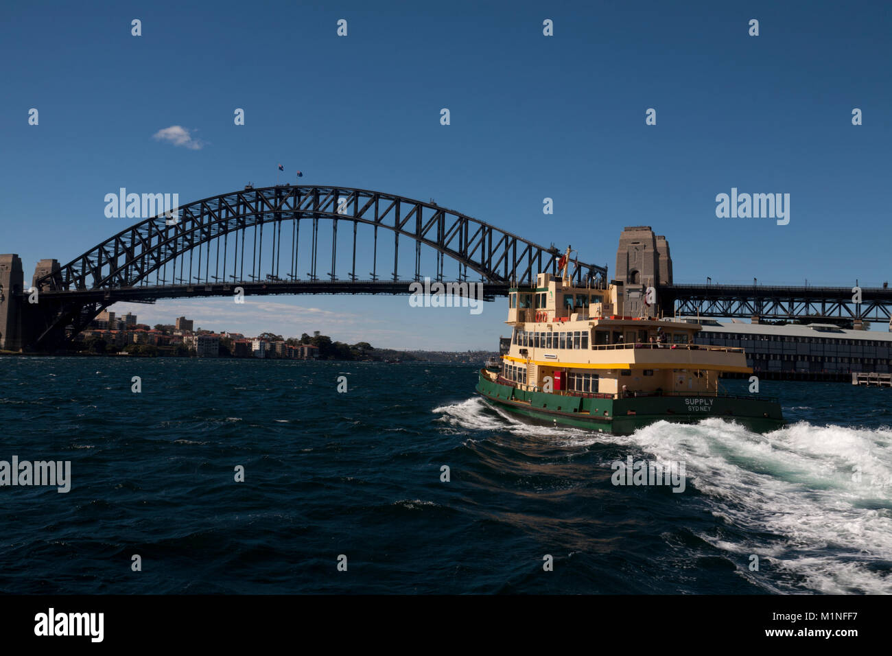 Ferry Port de Sydney Harbour Bridge de Sydney New South Wales australie Banque D'Images