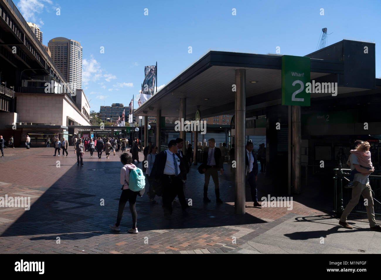 Les quais et Circular Quay sydney New South Wales australie Banque D'Images