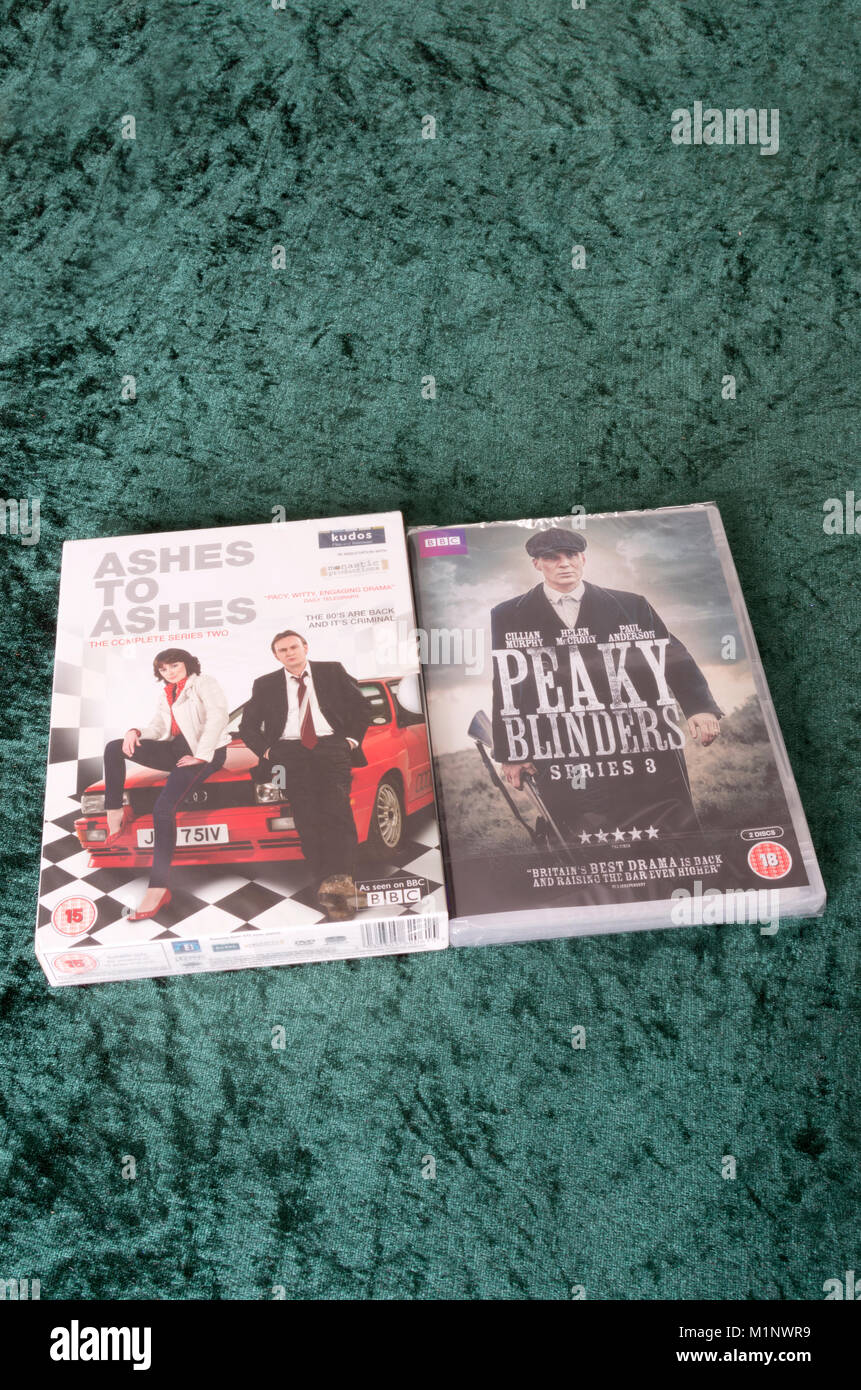 BBC Crime Drama dvd en Ecrins, UK Banque D'Images