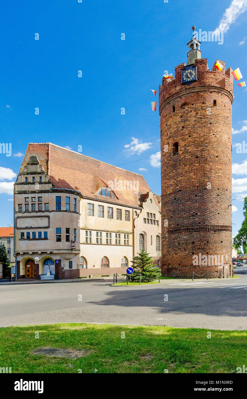 Gubin (all. Beeskow), petite ville sur la rivière Neisse de Lusace, voïvodie de Lubusz, la Pologne, l'Europe. Banque D'Images