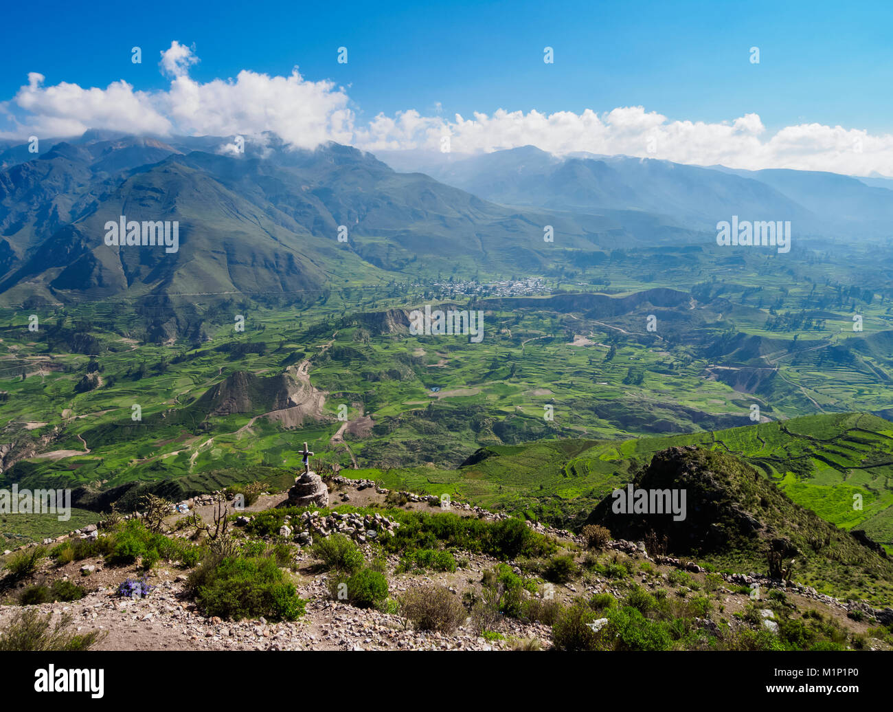 La vallée de Colca, région d'Arequipa, Pérou, Amérique du Sud Banque D'Images