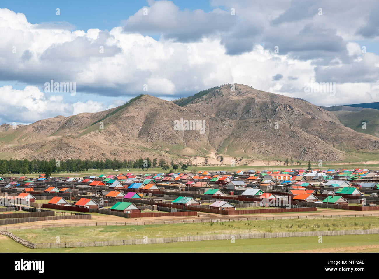 La ville de Orgil, Jargalant China, district, la Mongolie, l'Asie centrale, d'Asie Banque D'Images