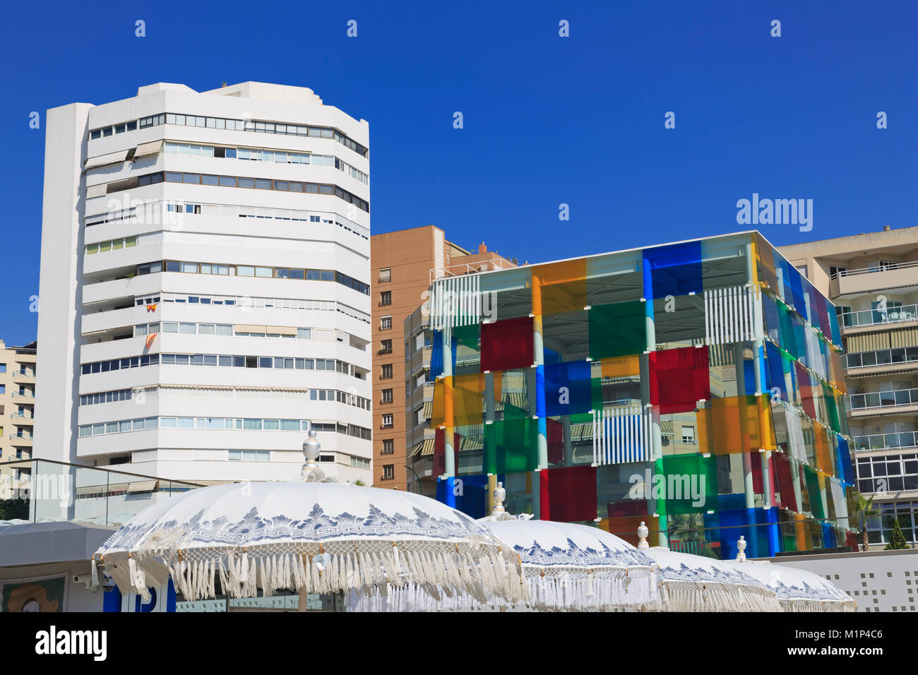 Centre Pompidou, Musée de la ville de Malaga, Andalousie, Espagne, Europe Banque D'Images