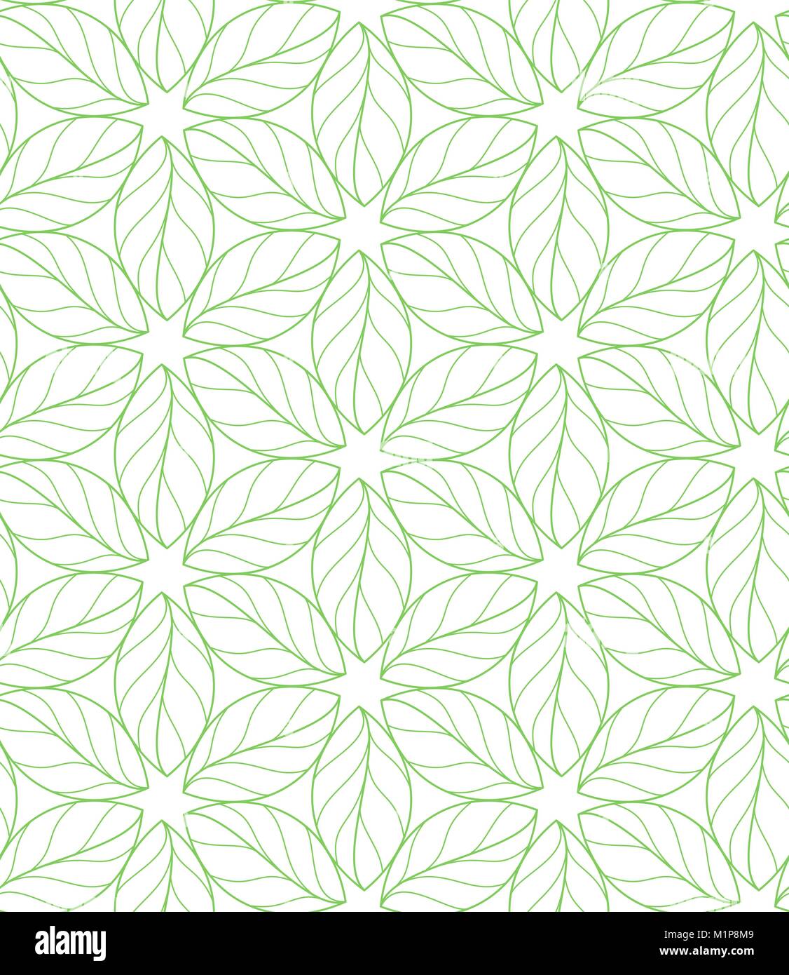 Répéter sans motif feuilles linéaires Illustration de Vecteur
