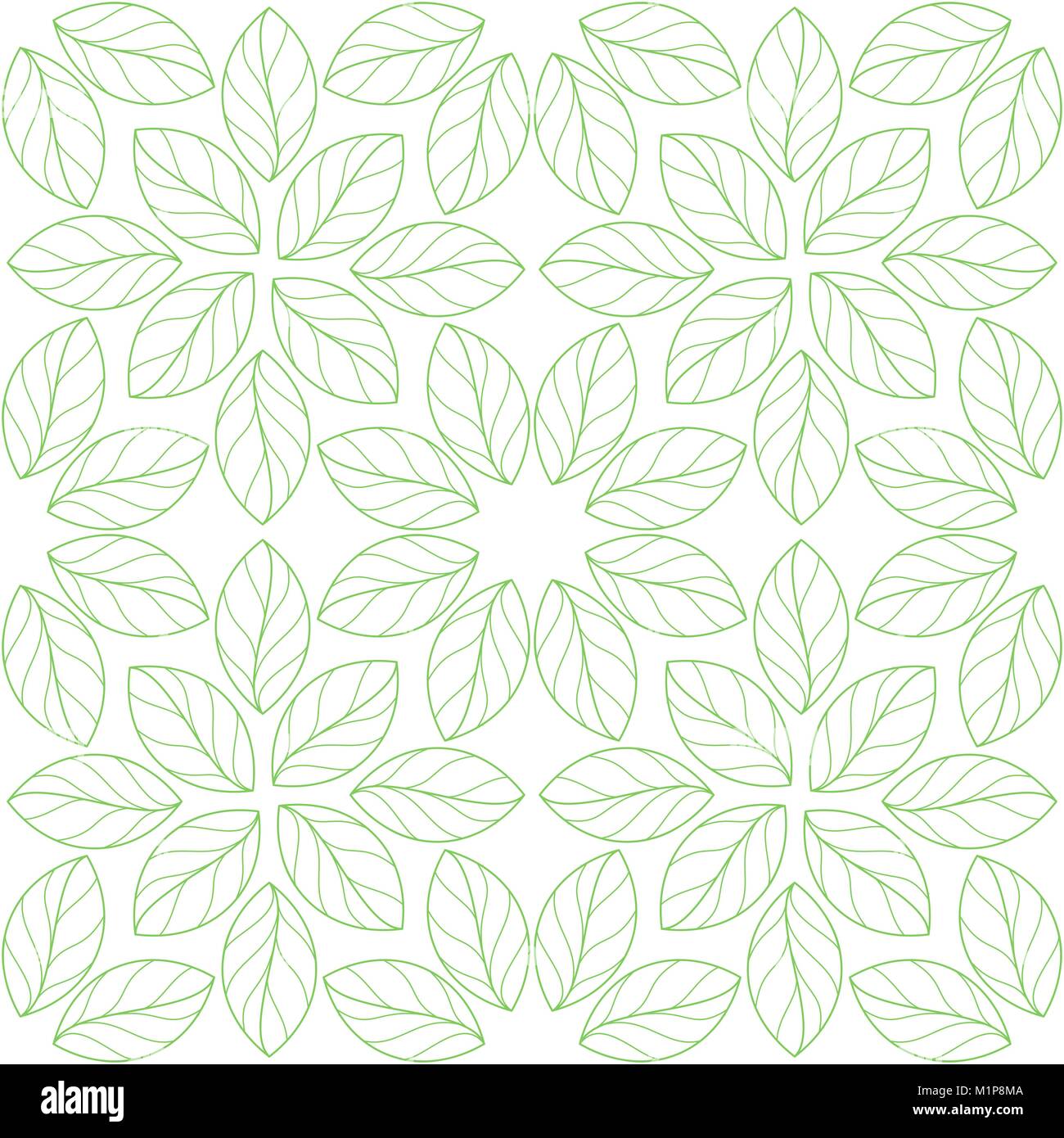 Répéter sans motif feuilles linéaires Illustration de Vecteur