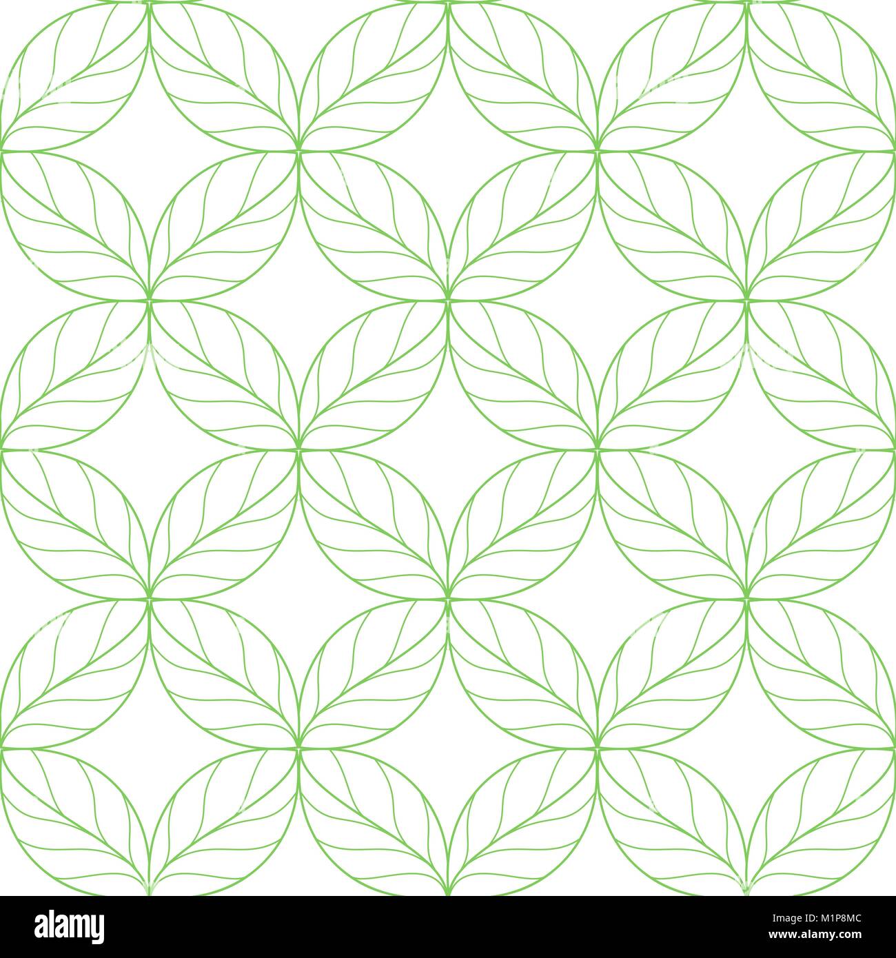 Répéter sans motif feuilles linéaires Illustration de Vecteur