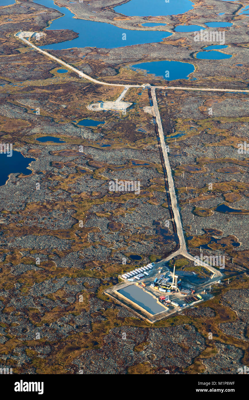 Champ de pétrole, vue d'en haut Banque D'Images