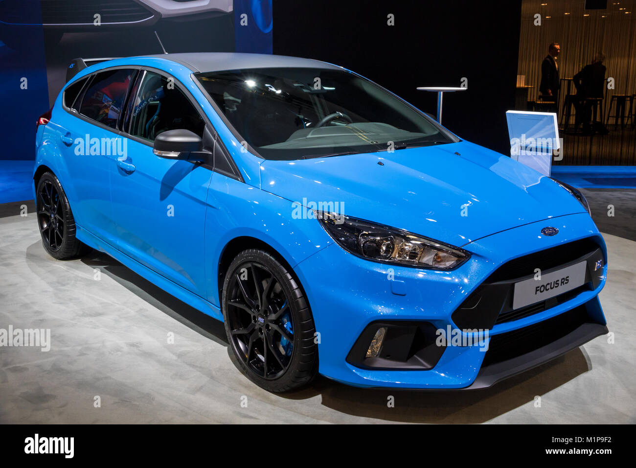 Bruxelles - 10/01/2018 : Ford Focus RS voiture présentée à la performance de l'Automobile de Bruxelles. Banque D'Images