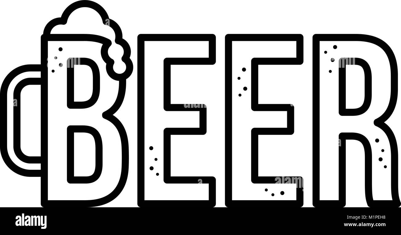 Verre de bière froide vector art illustration Illustration de Vecteur