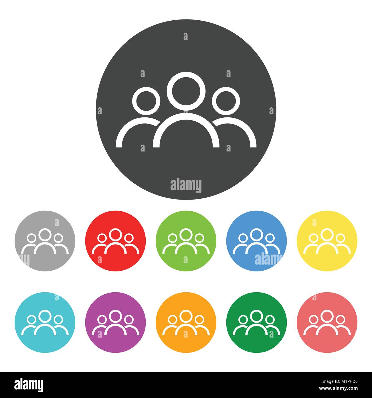 L'icône du groupe de personnes. Télévision couleur vector illustration Illustration de Vecteur