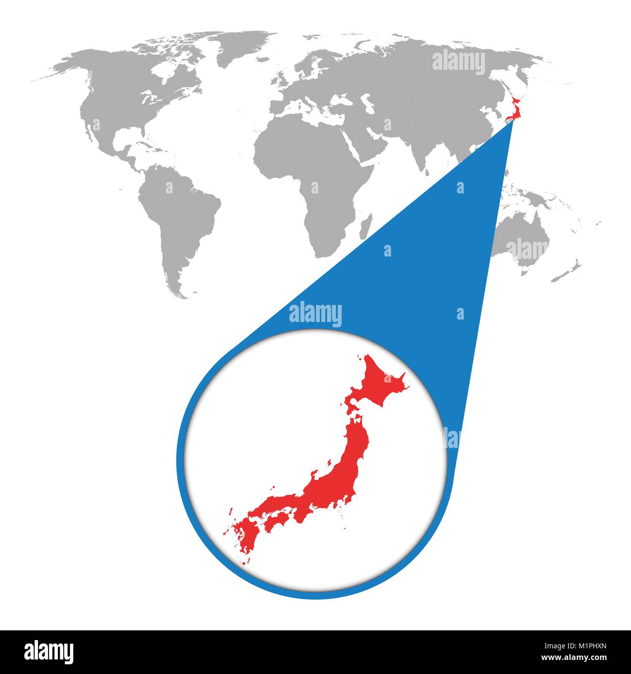 Carte Du Monde Avec Le Zoom Sur Le Japon La Carte Dans La