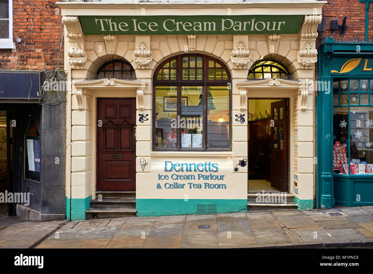 Dennetts glacier shop dans Bailgate, Lincoln Banque D'Images