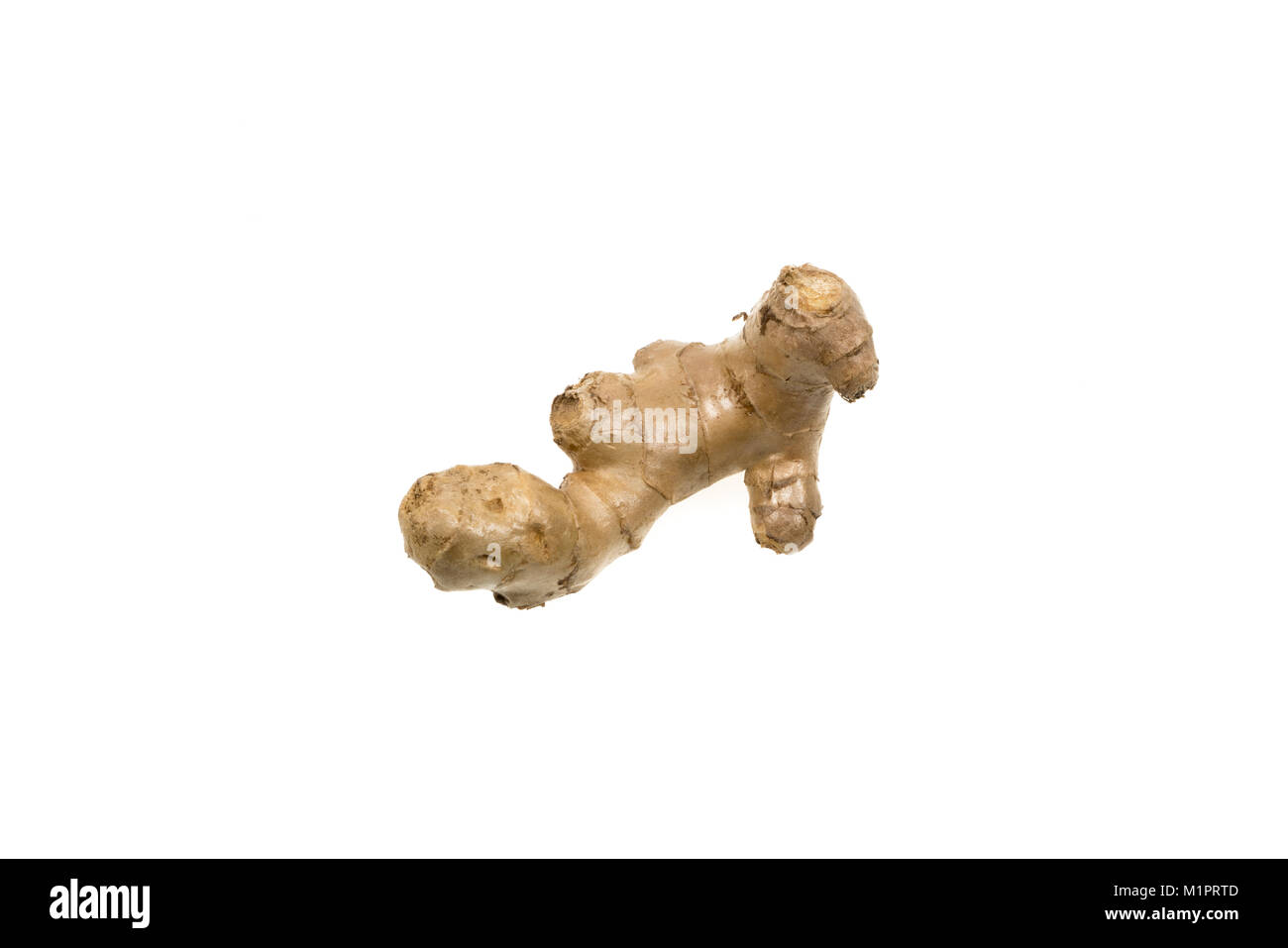La racine de gingembre isolé sur fond blanc Banque D'Images