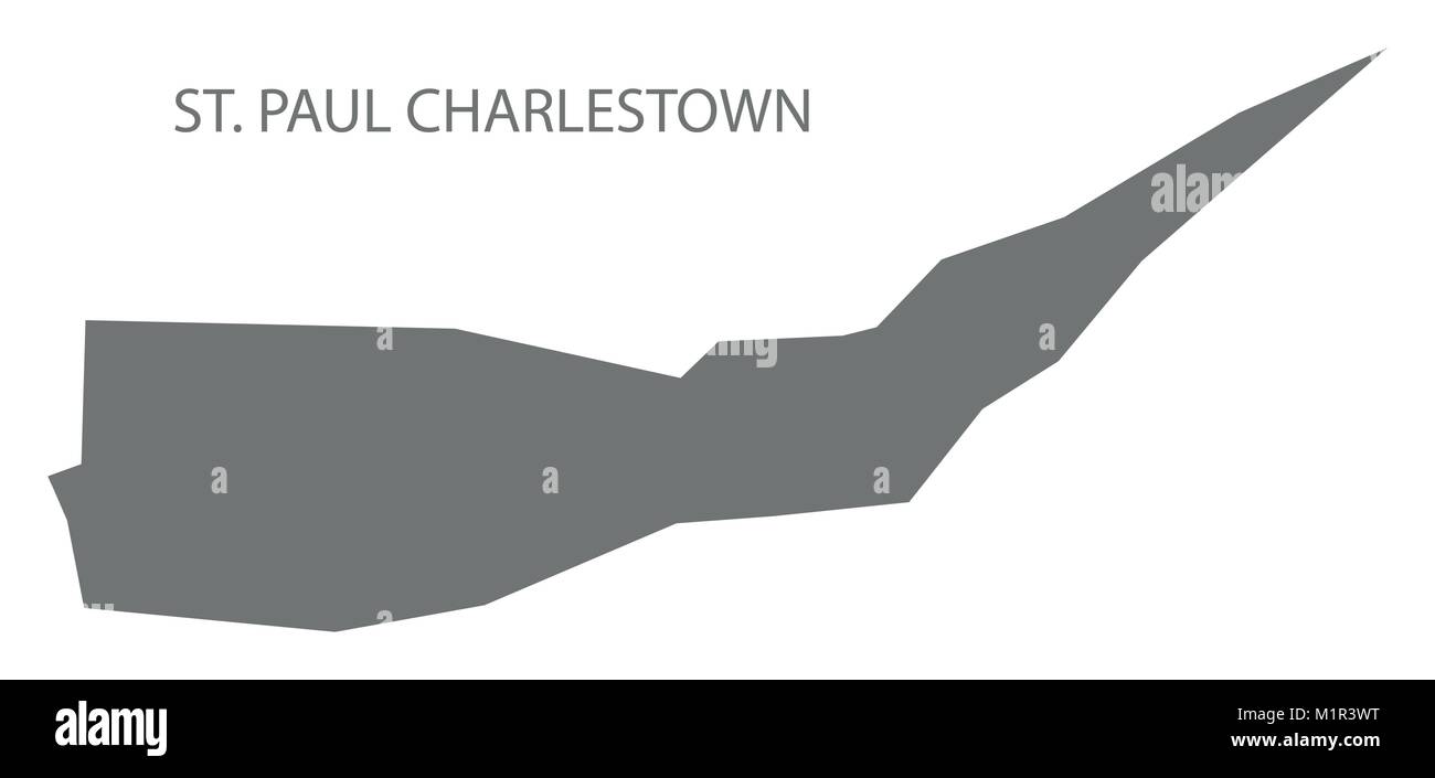 Charlestown saint Paul site gris illustration forme silhouette Illustration de Vecteur