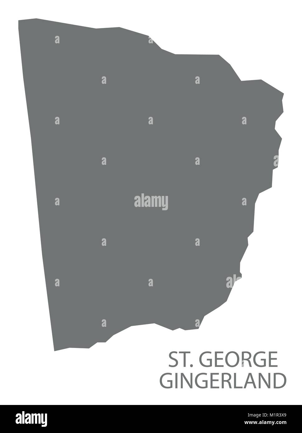 Saint George Gingerland site gris illustration forme silhouette Illustration de Vecteur