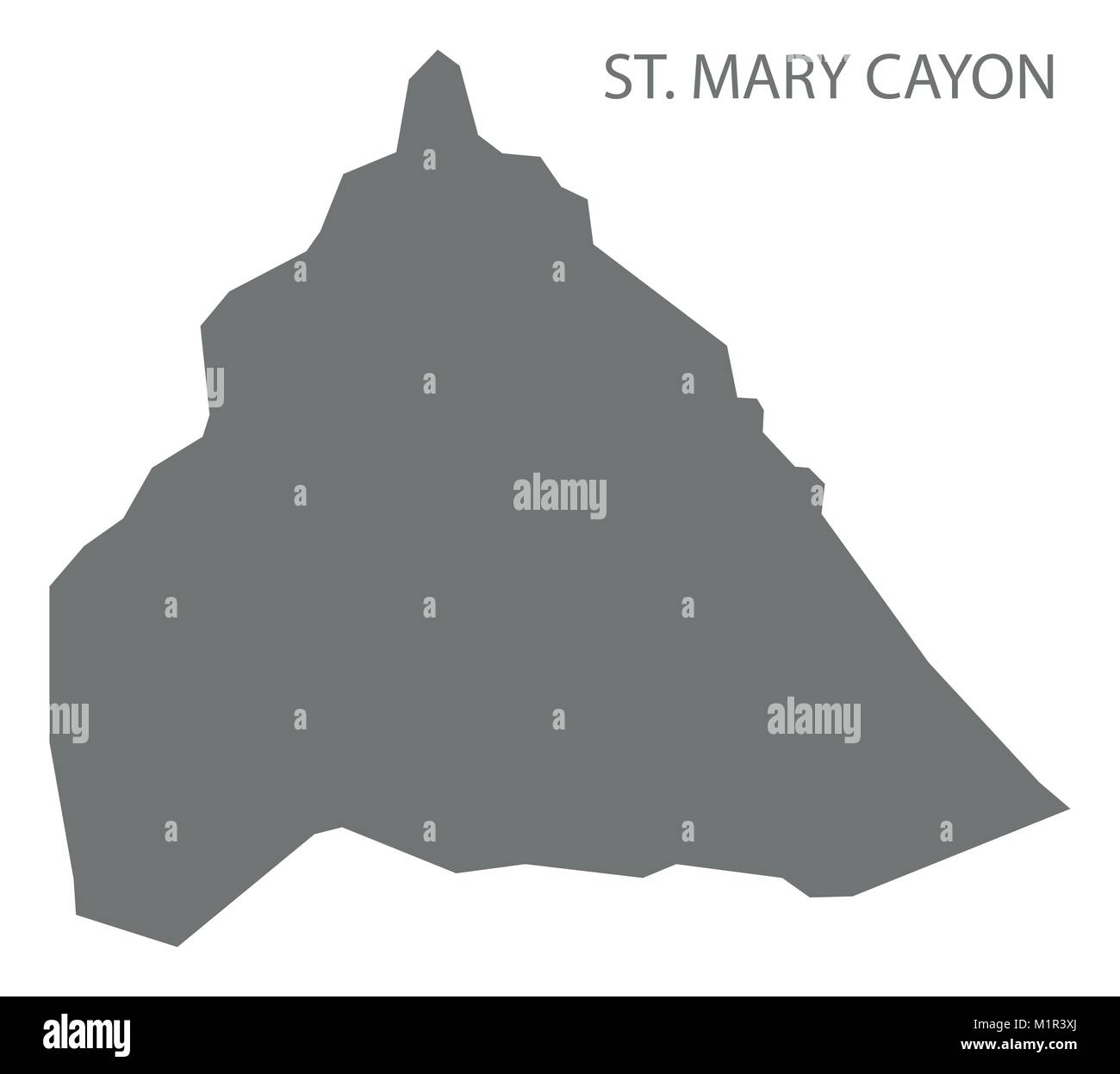 Saint Mary Cayon site gris illustration forme silhouette Illustration de Vecteur