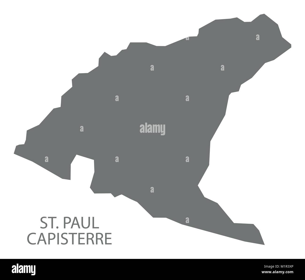 Saint-paul Capisterre site gris illustration forme silhouette Illustration de Vecteur