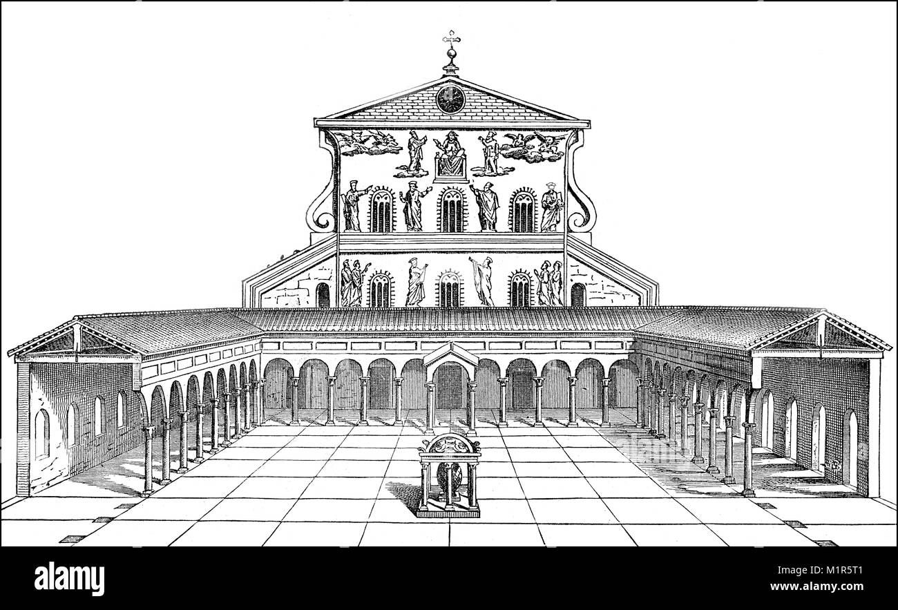 Ancienne Basilique Saint-Pierre, Vatican, Rome, Italie, 13e siècle Banque D'Images