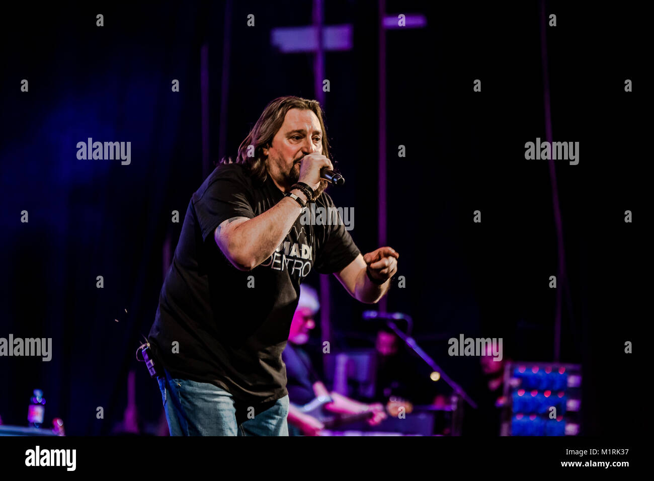 Teatro Duse, Bologna - Italie. Le groupe de rock italien Nomadi, effectuée au cours d'un live de leur dernière tournée. Luigi Rizzo Crédit/Alamy Live News Banque D'Images