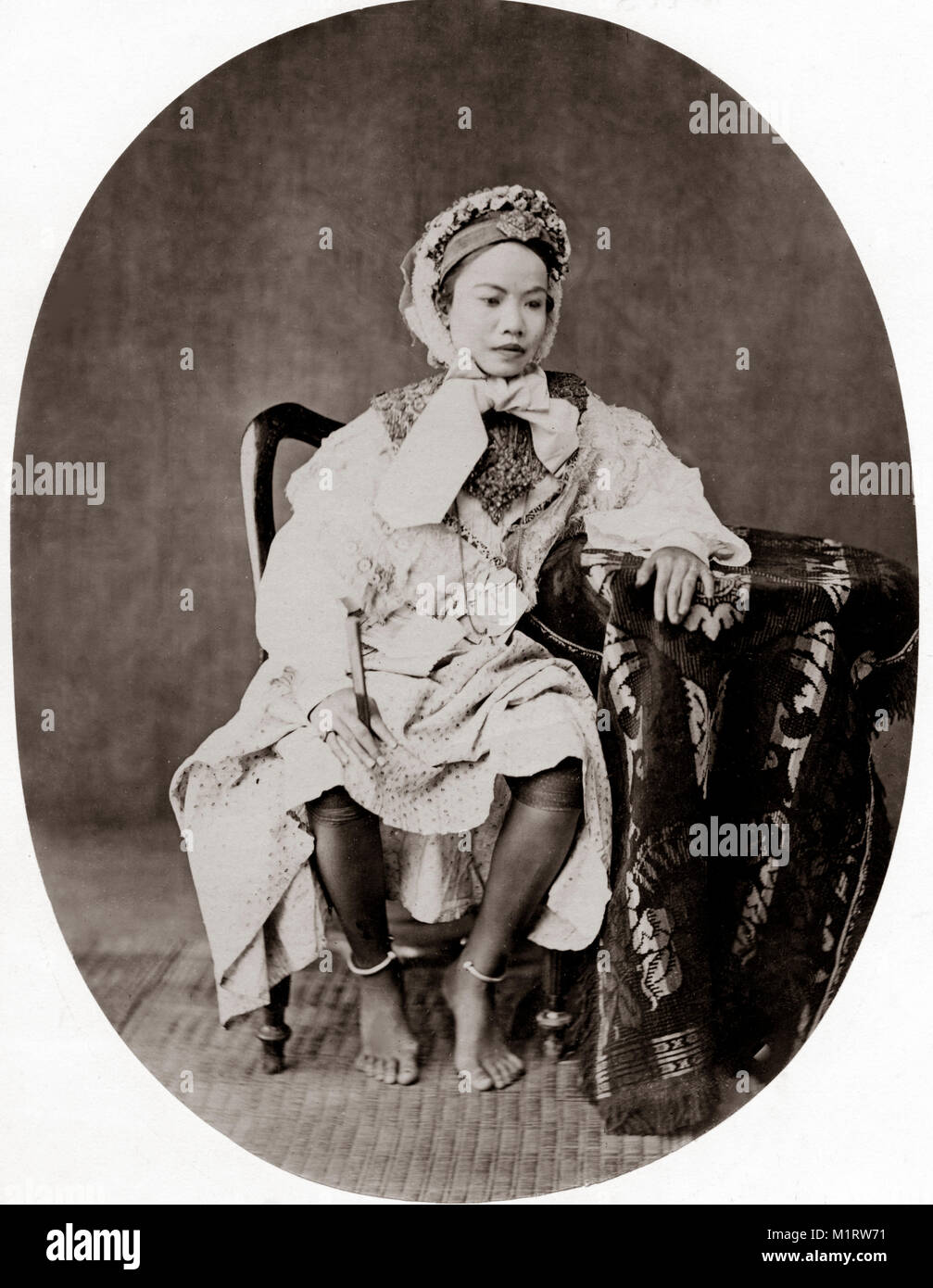 Siam Thaïlande, c.1860s - peut-être une épouse du Roi Mongkut Banque D'Images