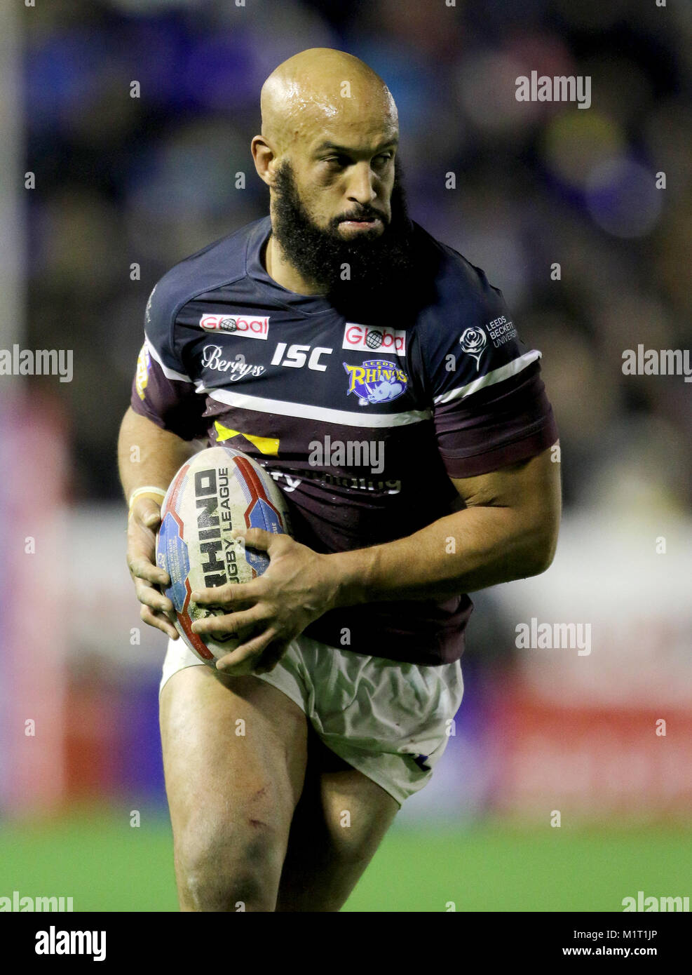 Jamie Jones-Buchanan de Leeds Rhino lors du match de la Super League de Betfred au stade Halliwell Jones, à Warrington. APPUYEZ SUR ASSOCIATION photo. Date de la photo : jeudi 1er février 2018. Voir l'histoire de PA RUGBYL Warrington. Le crédit photo devrait se lire comme suit : Richard Sellers/PA Wire. Banque D'Images