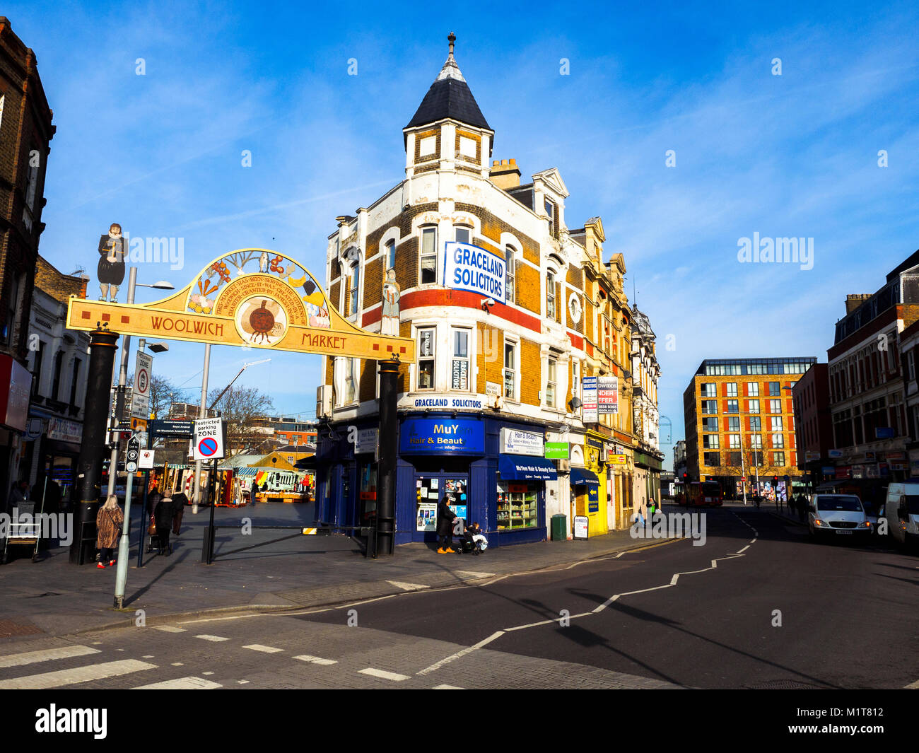 Woolwich New road - Londres, Angleterre du Sud-Est Banque D'Images
