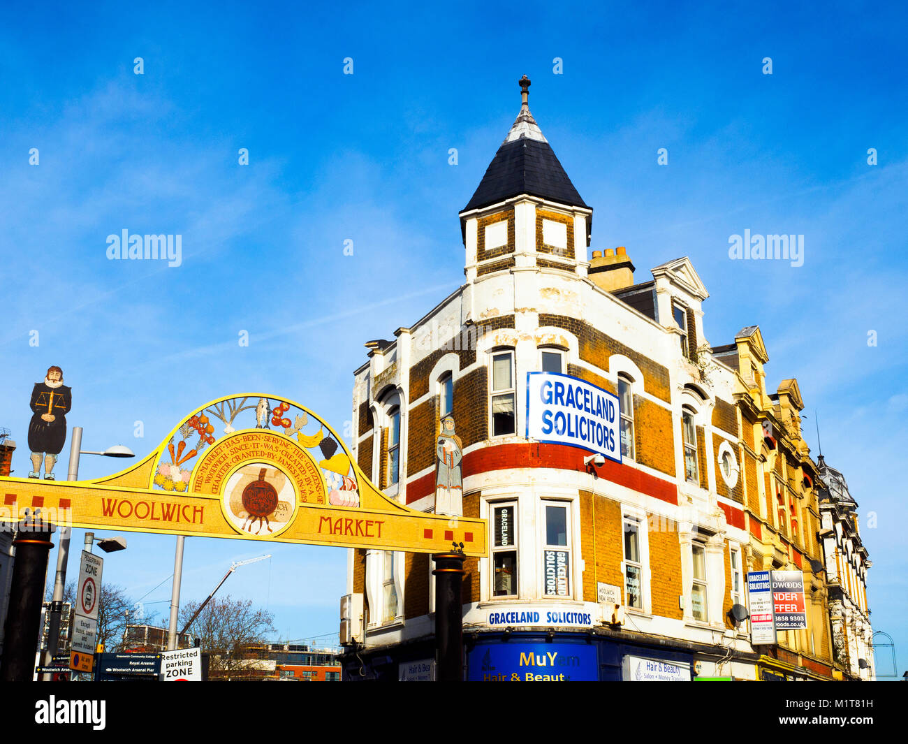 Woolwich New road - Londres, Angleterre du Sud-Est Banque D'Images