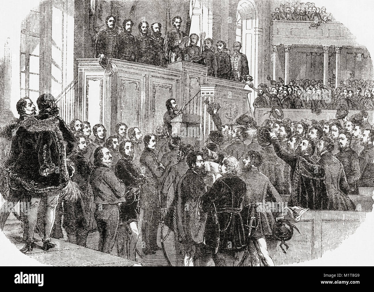 La diète de Hongrie au cours de la révolution hongroise de 1848. De Ward et verrouiller l'illustre l'histoire du monde, publié c.1882. Banque D'Images
