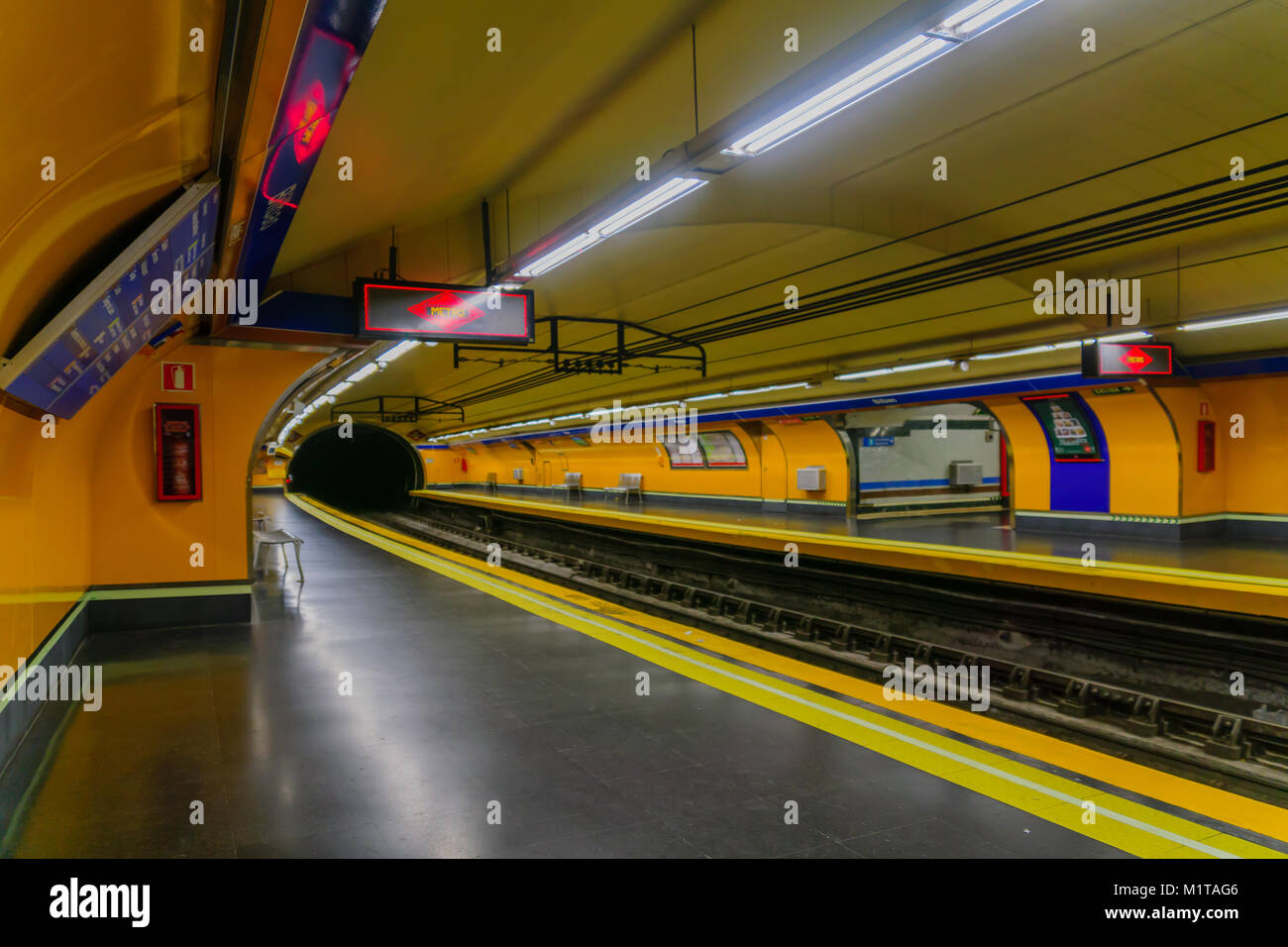 MADRID, ESPAGNE - 1 janvier 2018 : La station de métro Bilbao, à Madrid, Espagne Banque D'Images