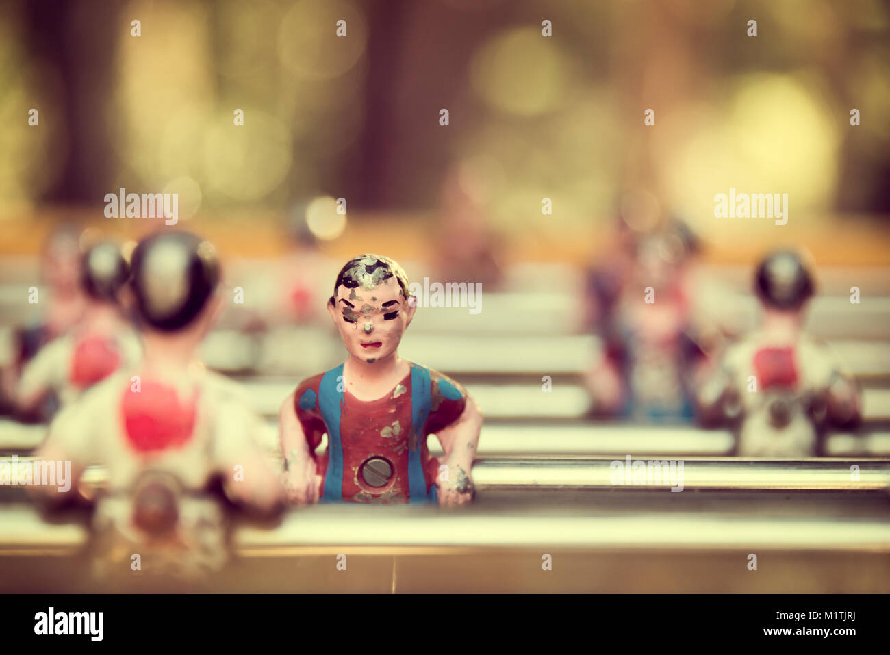 Baby foot, baby-foot, vieille style vintage Banque D'Images