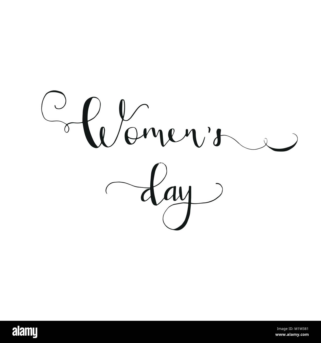 Carte de souhaits - Happy International Women's Day. 8 mars vacances d'arrière-plan avec le lettrage. Design tendance modèle pour partie circulaire ou une bannière. Je vecteur Illustration de Vecteur